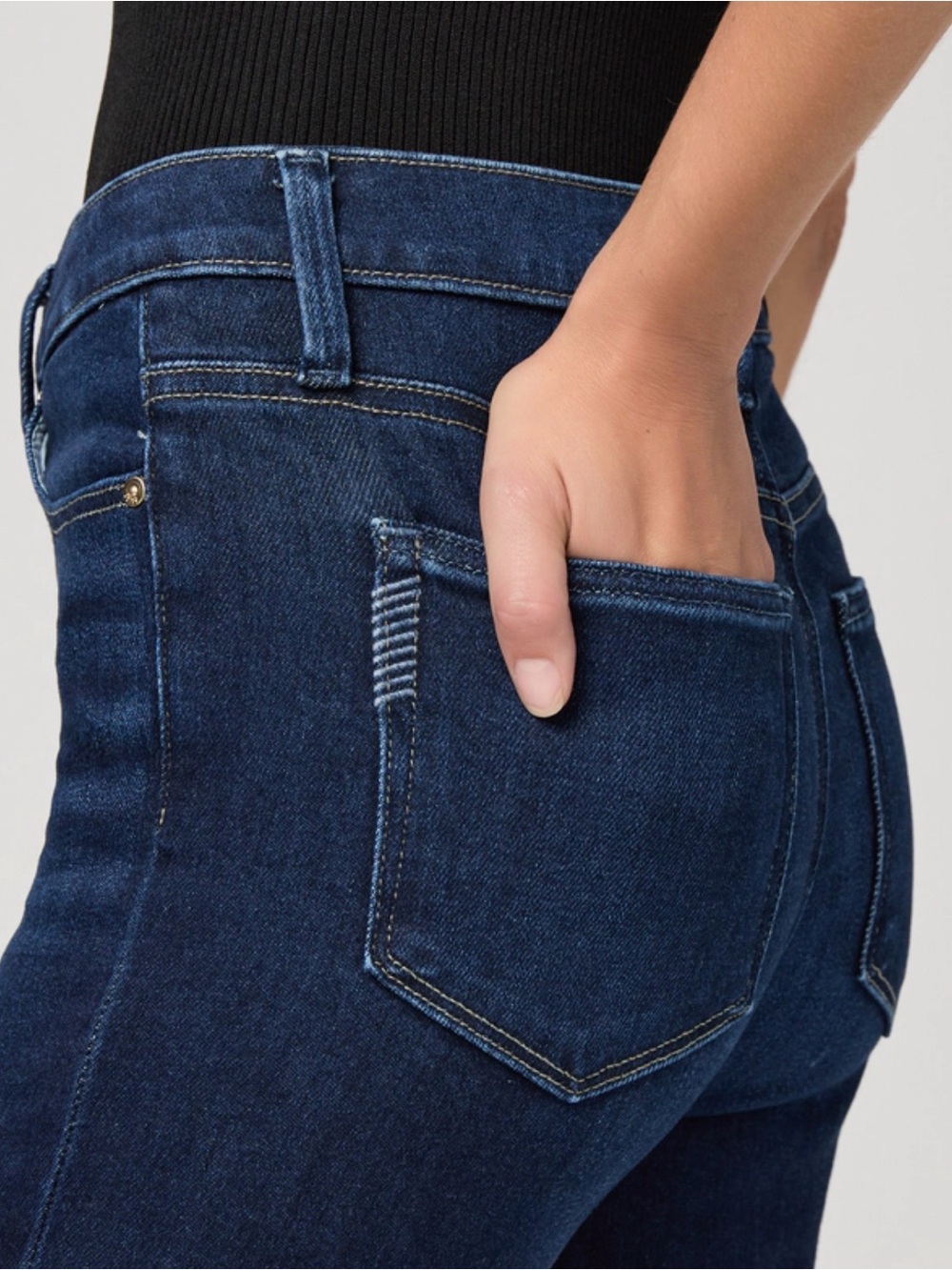 PAIGE High Rise Laurel Canyon Boot Cut Jean in Dark Wash - Picture 2 of 10